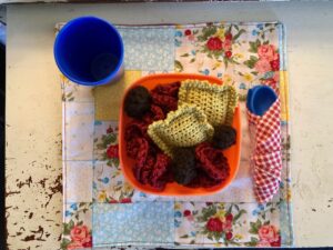 Pretend Play Ravioli and Meatballs with Red Sauce